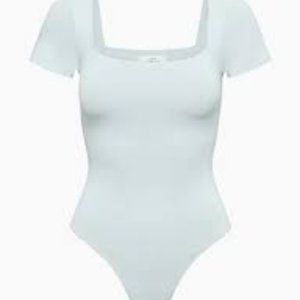 Aritzia Babaton Baby Blue Shortsleeve Bodysuit